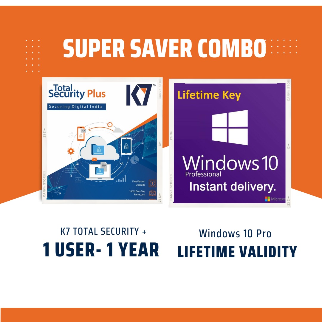 K7 Total Security + 
 Windows 10 Pro
